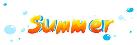 Illustration of the summer artwork on a white backgroundのイラスト素材