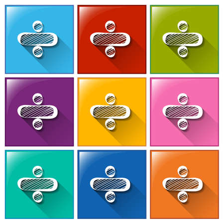 Illustration of the division icons on a white backgroundのイラスト素材