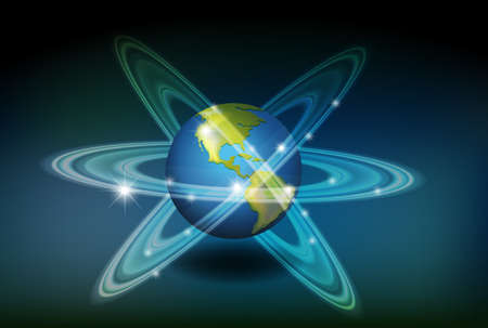 Illustration of a planet Earthのイラスト素材