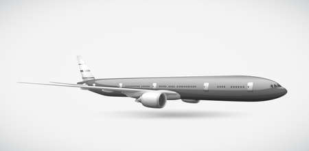 Illustration of a passenger planeのイラスト素材