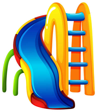 Illustration of a coloured play slide on a white backgroundのイラスト素材