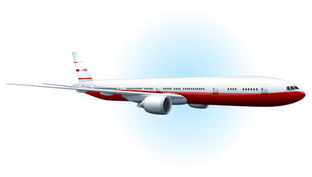 Illustration of an aeroplane on a white backgroundのイラスト素材