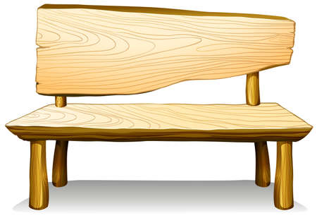 Illustration of a wooden chair furniture on a white background のイラスト素材