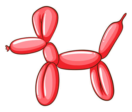 Illustration of a simple balloon creation on a white backgroundのイラスト素材