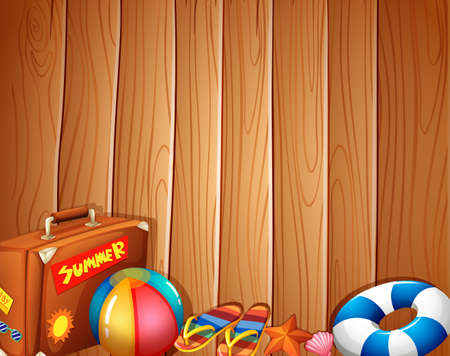 Illustration of the things used during summerのイラスト素材