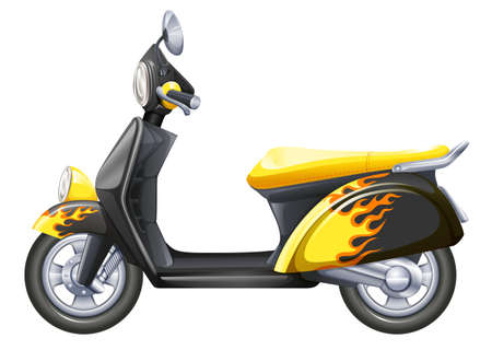 Illustration of a cost-efficient vehicle on a white backgroundのイラスト素材