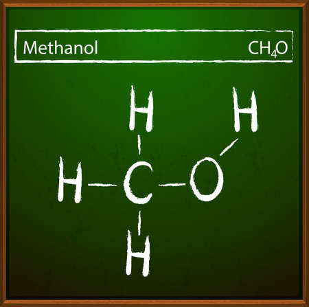 An image showing the methanol formulaのイラスト素材
