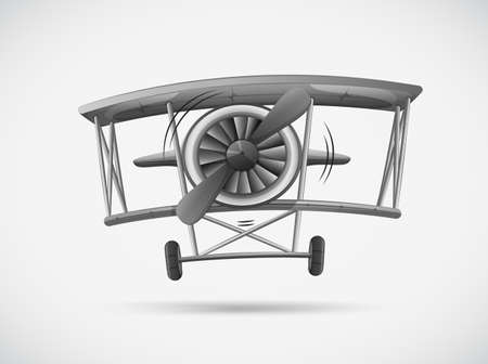 A vintage propeller on a white backgroundのイラスト素材