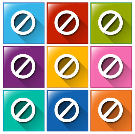 Icons with locked signs on a white backgroundのイラスト素材