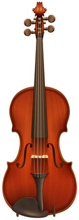 A violin on a white backgroundのイラスト素材