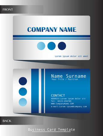 A blue colored calling card on a grey backgroundのイラスト素材