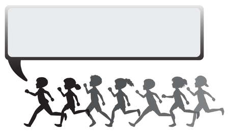 A big empty callout template on a white backgroundのイラスト素材