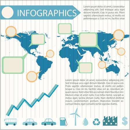 An infographics with empty calloutsのイラスト素材