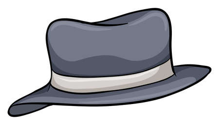 A gray hat on a white backgroundのイラスト素材