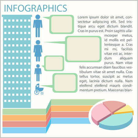 A graphical representation showing the people with empty calloutsのイラスト素材