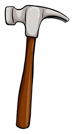 A hammer on a white backgroundのイラスト素材