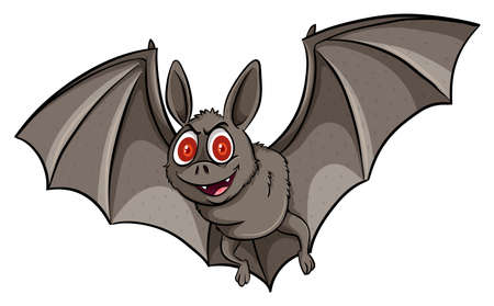 A bat on a white backgroundのイラスト素材
