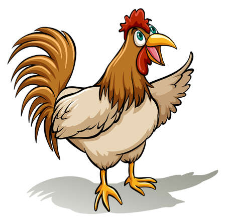 A cock and bull story on a white backgroundのイラスト素材