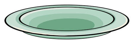 An empty plate on a white backgroundのイラスト素材