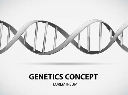Poster of genetics concept in grayscaleのイラスト素材