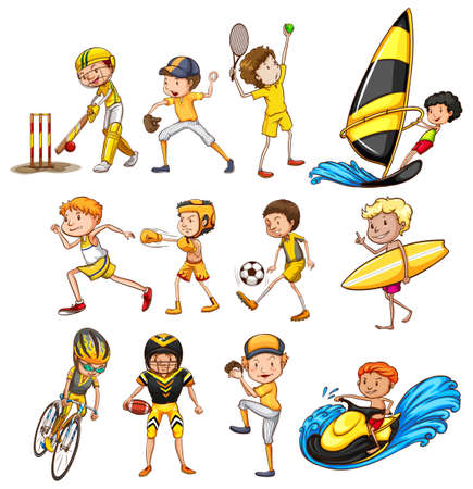Set of different kinds of sportsのイラスト素材