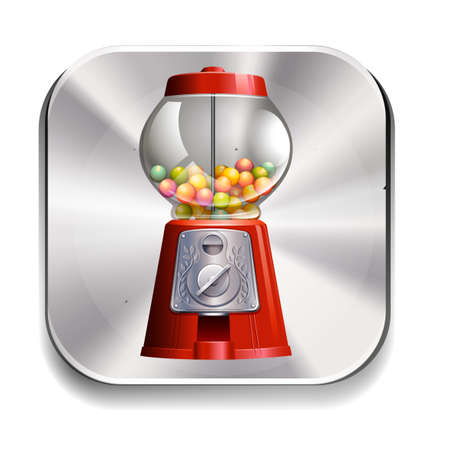 Icon of a gumball machine on white backgroundのイラスト素材