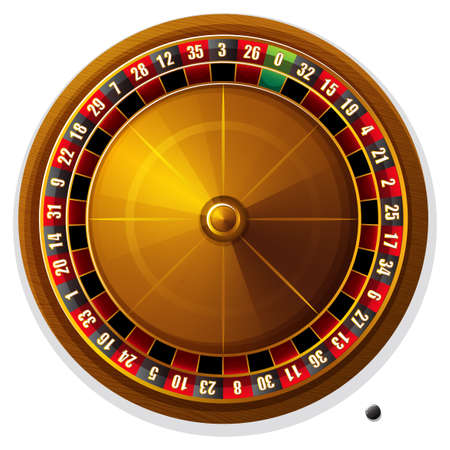 Close up roulette wheel and ballのイラスト素材