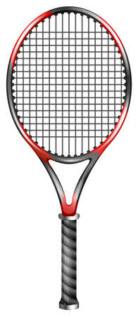 Single tennis racket with black handleのイラスト素材