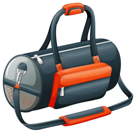 Sports bag on white illustrationのイラスト素材