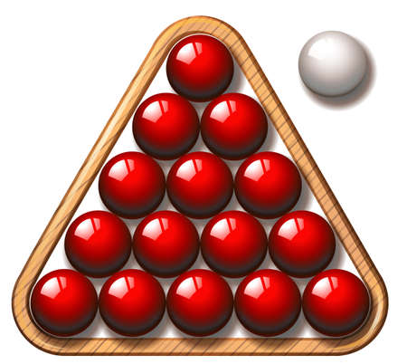 Snooker balls in red and whiteのイラスト素材