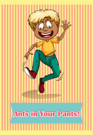Idiom saying sants in your pantsのイラスト素材