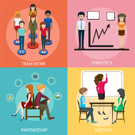 Business strategies with infographicのイラスト素材