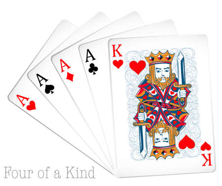 Set of cards with four of a kindのイラスト素材