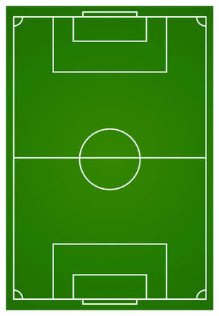 Soccer or football field aerial illustrationのイラスト素材