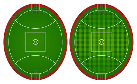 Australian rules football fields illustrationのイラスト素材