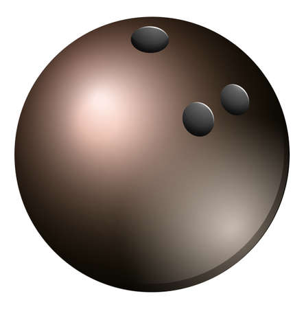 Gray bowling ball on white illustrationのイラスト素材