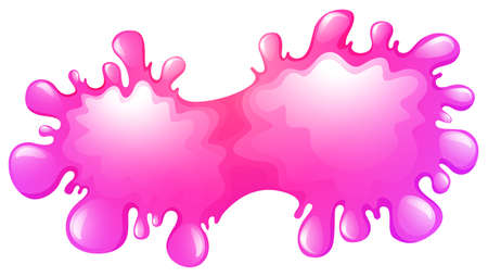 Pink splash on white illustrationのイラスト素材