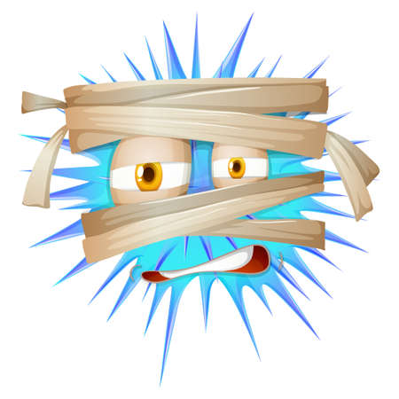 Thorny ball being wrapped  illustrationのイラスト素材