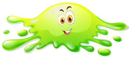 Happy face on water splash illustrationのイラスト素材