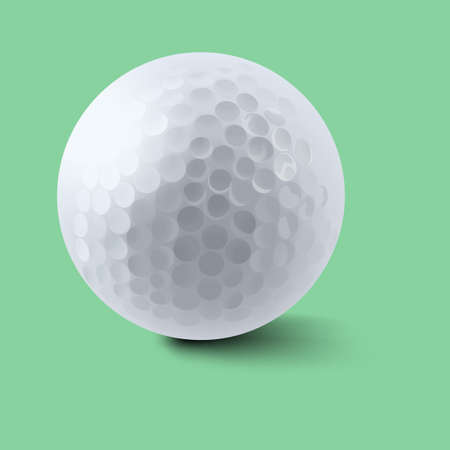 Golf Ball On Green Background Illustrationの素材 Fy ストックフォトのamanaimages Plus