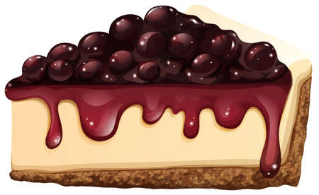 Cheesecake on white background illustrationのイラスト素材