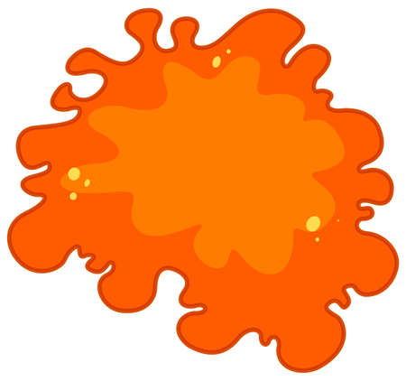 Orange bacteria on white illustrationのイラスト素材