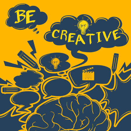 Inspiration poster with picture and text illustrationのイラスト素材