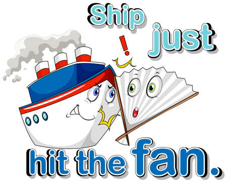 Ship just hit the fan illustrationのイラスト素材