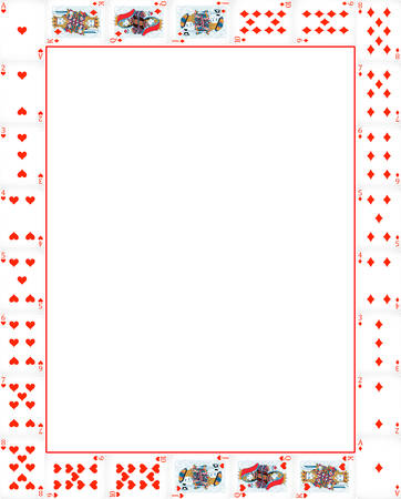 Border with poker cards illustrationのイラスト素材