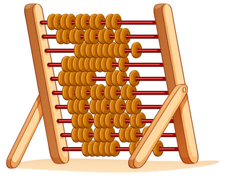 Wooden abacus for calculation illustrationのイラスト素材