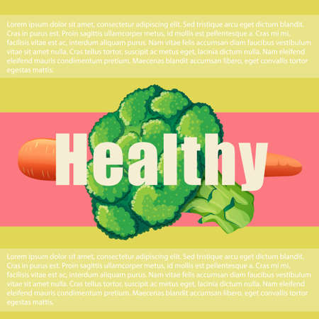 Food poster with carrot and text illustrationのイラスト素材