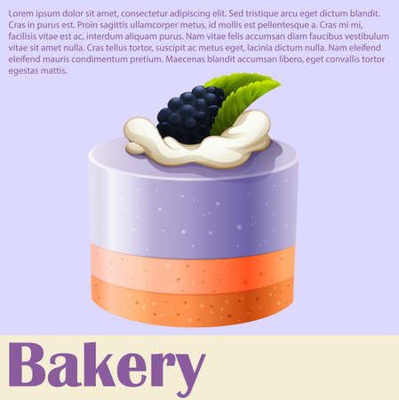 Infographic with cake and text illustrationのイラスト素材