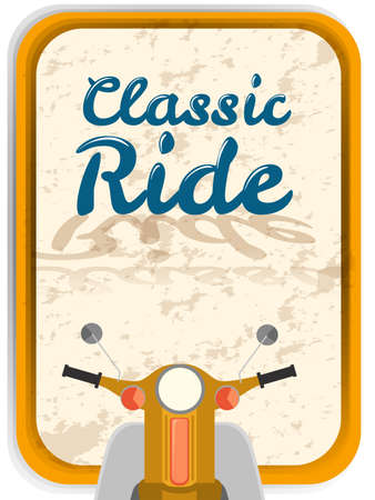 Poster design with classic ride illustrationのイラスト素材