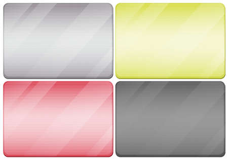 Metal textures in four colors illustrationのイラスト素材